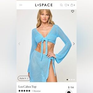 L*Space Vibrant Blue Knit Los Cabo’s Top